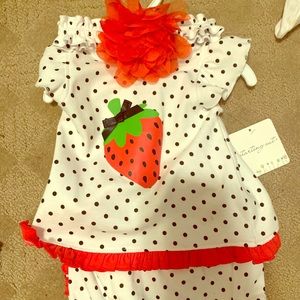 Strawberry summer outfit set
